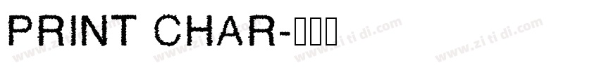 print char字体转换